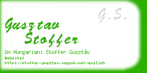 gusztav stoffer business card