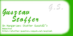 gusztav stoffer business card